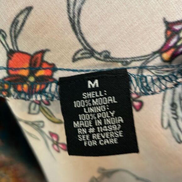 Tolani Collection Asymmetric Hem Button Front Printed Dress M - Picture 10 of 11